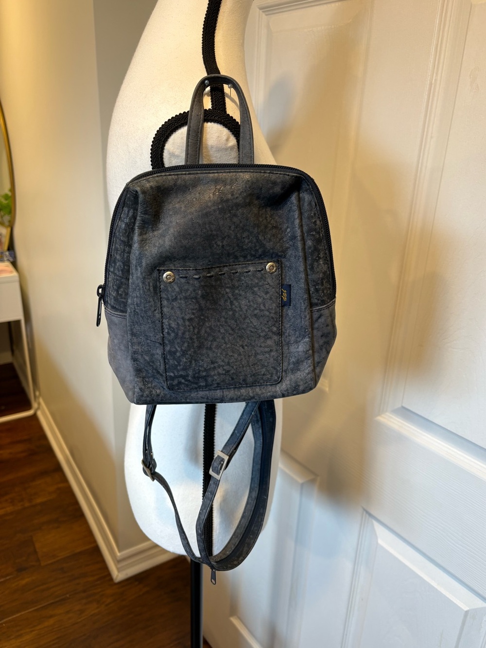 Derek Alexander Convertible Backpack Crossbody Bag Slate Blue